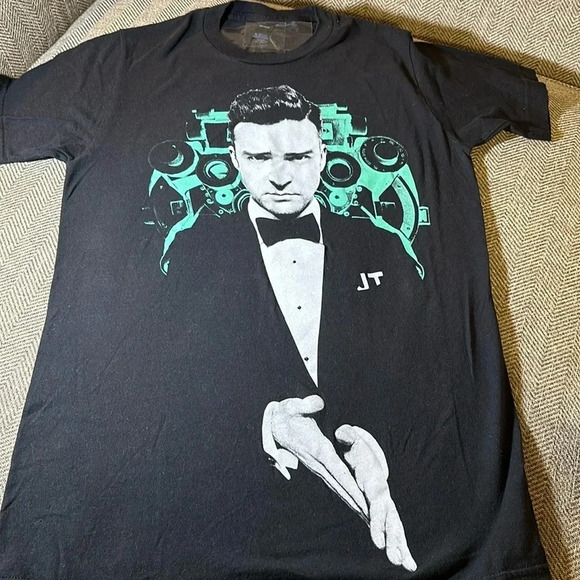 2013-14 justin timberlake 20/20 experience world tour concert blk short sleeve S - Picture 1 of 4